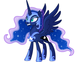 Size: 6050x4877 | Tagged: safe, artist:negatif22, derpibooru import, princess luna, alicorn, pony, angry, female, helmet, jewelry, nightmare luna, regalia, simple background, solo, transparent background