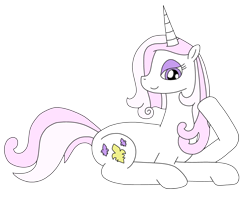 Size: 3026x2448 | Tagged: safe, artist:supahdonarudo, derpibooru import, fleur-de-lis, unicorn, lying down, prone, simple background, transparent background