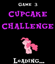 Size: 272x315 | Tagged: safe, derpibooru import, pinkie pie, .exe, bouncing, creepypasta, jumping, rainbow.exe, smiling, title card