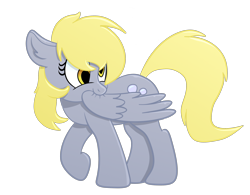 Size: 3003x2346 | Tagged: safe, artist:xppp1n, artist:yoditax, color edit, edit, derpy hooves, pegasus, pony, nom, simple background, solo, transparent background