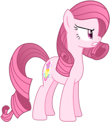 Size: 1450x1601 | Tagged: safe, alternate version, artist:guruyunus17, derpibooru import, oc, oc only, oc:annisa trihapsari, earth pony, pony, angry, earth pony oc, female, gritted teeth, mare, not rarity, pink body, pink hair, simple background, solo, transparent background, vector