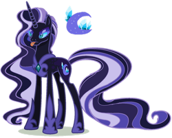 Size: 1280x1030 | Tagged: safe, artist:venomous-cookietwt, derpibooru import, pony, unicorn, female, magical lesbian spawn, mare, offspring, parent:nightmare moon, parent:nightmare rarity, simple background, solo, tongue out, transparent background