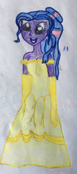 Size: 1280x2878 | Tagged: safe, artist:shanedooleynumber5, derpibooru import, twilight sparkle, beauty and the beast, belle, clothes, cosplay, costume, dress