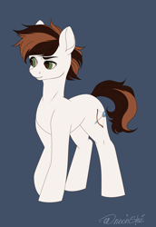 Size: 1956x2836 | Tagged: safe, artist:neonishe, derpibooru import, oc, earth pony, pony, commission, male, simple background, solo