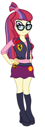 Size: 614x1705 | Tagged: safe, artist:gmaplay, derpibooru import, moondancer, equestria girls, equestria girls-ified, ferrari, formula 1, racing, simple background, solo, transparent background