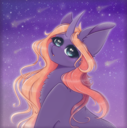 Size: 1090x1100 | Tagged: safe, artist:saltyvity, derpibooru import, oc, pony, unicorn, cute, eye, eyes, night, solo, stars