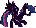 Size: 128x98 | Tagged: safe, derpibooru import, twilight sparkle, twilight sparkle (alicorn), alicorn, dark magic, magic, nightmare twilight, nightmarified, picture for breezies, possessed, solo, white eyes