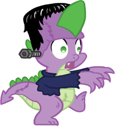 Size: 431x473 | Tagged: safe, artist:atlur, ponerpics import, spike, dragon, costume, deleted from derpibooru, halloween