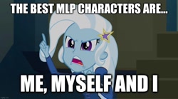 Size: 1280x714 | Tagged: safe, derpibooru import, trixie, equestria girls, rainbow rocks, caption, image macro, imgflip, meme, text