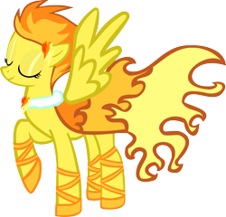 Size: 1053x1011 | Tagged: safe, artist:atlur, artist:mkbplatinium, ponerpics import, spitfire, clothes, colored, deleted from derpibooru, dress, eyes closed, gala dress, simple background, solo, transparent background, vector