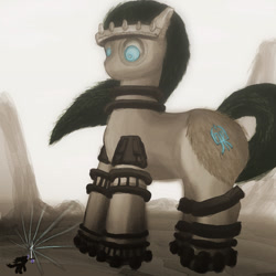 Size: 800x800 | Tagged: safe, artist:atlur, ponerpics import, pony, crossover, deleted from derpibooru, ponified, shadow of the colossus