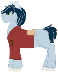 Size: 1890x2352 | Tagged: safe, artist:shadypixels, derpibooru import, oc, oc:red hull, earth pony, fallout equestria, clothes, jacket, male, sailor, solo, stallion