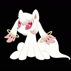 Size: 2400x2400 | Tagged: safe, artist:okapifeathers, derpibooru import, incubator (species), pony, kyubey, ponified, puella magi madoka magica, simple background, solo, species swap