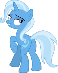 Size: 8386x10490 | Tagged: safe, artist:firesidearmy46231, derpibooru import, trixie, pony, unicorn, road to friendship, butt, cutie mark, female, lidded eyes, looking at you, looking back, looking back at you, mare, plot, raised hoof, raised leg, simple background, solo, solo female, tail, transparent background, vector, we're friendship bound