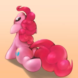 Size: 2048x2048 | Tagged: safe, artist:kurogewapony, derpibooru import, pinkie pie, earth pony, pony, butt, cute, diapinkes, female, looking back, mare, plot, solo