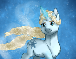 Size: 3300x2550 | Tagged: safe, artist:delarune, ponerpics import, pony, unicorn, crossover, deleted from derpibooru, elsa, frozen, frozen (movie)