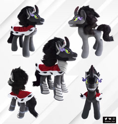 Size: 1202x1264 | Tagged: safe, artist:larsen toys, derpibooru import, king sombra, original species, pony, advertisement, auction, plush pony, plushie, rear view, solo