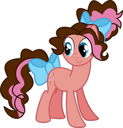 Size: 6908x7181 | Tagged: safe, artist:digimonlover101, derpibooru import, oc, oc:pumpkin pie, pony, bow, female, hair bow, mare, simple background, solo, tail bow, transparent background