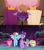 Size: 1920x2160 | Tagged: safe, derpibooru import, edit, edited screencap, screencap, fluttershy, pinkie pie, rainbow dash, spike, twilight sparkle, twilight sparkle (alicorn), alicorn, dragon, earth pony, pegasus, pony, school raze, season 8, comparison, king olly, nintendo, origami, paper mario, paper mario: the origami king, super mario bros., winged spike