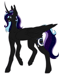 Size: 2265x2761 | Tagged: safe, artist:amcirken, derpibooru import, oc, oc:galaxy night, alicorn, pony, female, mare, simple background, solo, transparent background