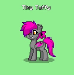 Size: 712x726 | Tagged: safe, derpibooru import, oc, oc only, oc:tiny taffy, bat pony, pony, bat pony oc, cute, fangs, highlights, no cutie marks yet, pixel art, pony town, simple background, smiling, solo