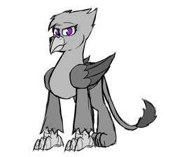 Size: 2000x1800 | Tagged: safe, artist:somber, derpibooru import, oc, oc only, griffon, fallout equestria, fallout equestria: longtalons, female, griffon oc, solo