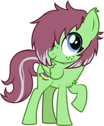 Size: 1601x1942 | Tagged: safe, artist:lightning stripe, derpibooru exclusive, derpibooru import, edit, part of a set, oc, oc:watermelon success, pegasus, pony, 3/4 view, blue eyes, chest fluff, commission, cute, ear fluff, ears, female, freckles, hair over one eye, mare, ocbetes, one hoof raised, red mane, show accurate, simple background, smiling, solo, teenager, tongue out, transparent background, two toned mane, two toned tail, vector