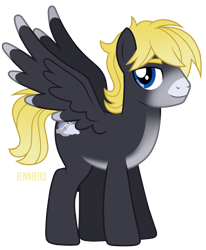 Size: 990x1200 | Tagged: safe, artist:jennieoo, derpibooru import, oc, oc:crashing thunder, pegasus, pony, simple background, solo, transparent background, vector, wings