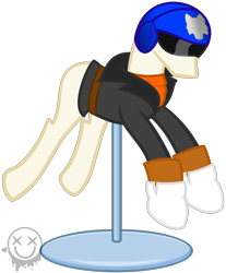 Size: 2190x2640 | Tagged: safe, artist:amgiwolf, derpibooru import, oc, oc only, oc:applewolf, clothes, helmet, mannequin, no pony, simple background, solo, transparent background