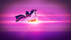 Size: 2560x1440 | Tagged: safe, artist:doktorrf, artist:vexx3, ponerpics import, twilight sparkle, book, vector, wallpaper