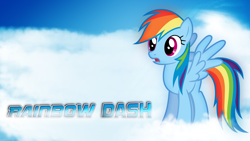 Size: 1920x1080 | Tagged: safe, artist:2bitmarksman, artist:doktorrf, ponerpics import, rainbow dash, pegasus, pony, cloud, cloudy, solo, vector, wallpaper, wingboner