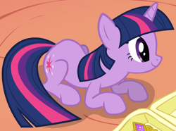 Size: 1786x1327 | Tagged: safe, derpibooru import, screencap, twilight sparkle, unicorn twilight, pony, unicorn, the return of harmony, book, cropped, female, golden oaks library, mare, solo