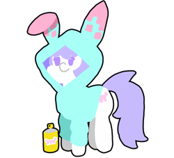 Size: 7000x6347 | Tagged: safe, artist:switcharoo, derpibooru import, oc, oc only, earth pony, pony, bunny hood, clothes, cutie mark, earth pony oc, hoodie, simple background, solo, spray can, transparent background