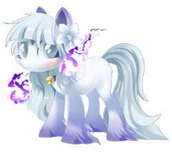 Size: 3716x3283 | Tagged: safe, artist:sorasku, derpibooru import, oc, oc:kishi (pandorasia), earth pony, pony, female, flower, flower in hair, mare, simple background, solo, transparent background