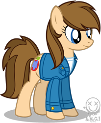 Size: 847x1030 | Tagged: safe, artist:amgiwolf, derpibooru import, oc, oc only, oc:applewolf, earth pony, pony, clothes, earth pony oc, eyelashes, female, mare, rule 63, simple background, smiling, solo, transparent background