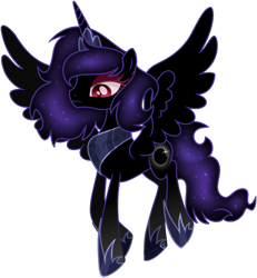 Size: 1280x1387 | Tagged: safe, artist:reptaurdrawsmlp, derpibooru import, oc, oc:nightmare eclipse, alicorn, pony, female, mare, simple background, solo, transparent background