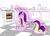 Size: 1017x728 | Tagged: safe, artist:jargon scott, princess cadance, alicorn, pony, female, food, glowing eyes, heart, kitchen, looking at something, lying down, mare, oven, peetzer, pizza, pizza box, princess of love, prone, smiling, solo, that pony sure does love pizza