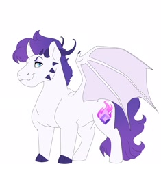 Size: 2199x2338 | Tagged: safe, artist:dodiejinx, derpibooru import, oc, oc only, oc:amelle sky, dracony, hybrid, female, interspecies offspring, offspring, parent:rarity, parent:spike, parents:sparity, simple background, white background