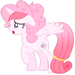 Size: 1032x1042 | Tagged: safe, artist:guruyunus17, derpibooru import, oc, oc:strawberries, alicorn, pony, alicorn oc, base used, cute, ears, floppy ears, horn, not pinkie pie, ocbetes, open mouth, sad, simple background, solo, transparent background, wings