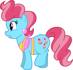 Size: 4165x4000 | Tagged: safe, artist:jeatz-axl, derpibooru import, cup cake, earth pony, pony, female, mare, raised hoof, raised leg, simple background, solo, transparent background, vector