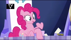 Size: 1280x720 | Tagged: safe, derpibooru import, screencap, pinkie pie, earth pony, pony, 28 pranks later, cartoon physics, heartbeat