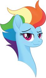 Size: 5000x8368 | Tagged: safe, artist:negatif22, derpibooru import, rainbow dash, pegasus, pony, the last problem, bust, female, mare, older, older rainbow dash, simple background, smiling, solo, transparent background, vector