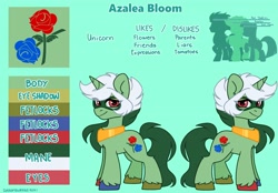 Size: 4096x2844 | Tagged: safe, artist:cottonsweets, derpibooru import, oc, oc:azalea bloom, crossover, female, pokémon, reference sheet, roserade, trans female, transgender