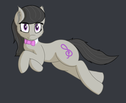 Size: 5658x4615 | Tagged: safe, artist:simplesample, derpibooru import, octavia melody, earth pony, pony, absurd resolution, cutie mark, female, gray background, looking at you, lying down, mare, simple background, smiling, smiling at you, solo, thighs