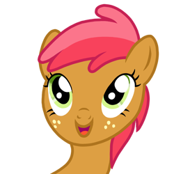 Size: 768x768 | Tagged: safe, artist:goldenflowerfan75, derpibooru import, babs seed, earth pony, pony, .ai available, .svg available, commission, excited, excited ponies, female, filly, freckles, open mouth, simple background, svg, transparent background, vector, ych result, your character here