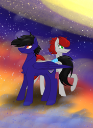 Size: 2085x2859 | Tagged: safe, artist:jane969, derpibooru import, oc, oc only, oc:paladin colt, oc:sharps eye, pegasus