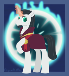 Size: 900x1000 | Tagged: safe, artist:enigmadoodles, derpibooru import, chancellor neighsay, pony, magic, solo