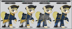 Size: 1280x512 | Tagged: safe, artist:brony-works, derpibooru import, earth pony, pony, clothes, female, mare, solo, sweden, uniform