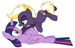 Size: 10151x6581 | Tagged: safe, artist:estories, derpibooru import, twilight sparkle, twilight sparkle (alicorn), oc, oc:wildheart, alicorn, earth pony, pony, absurd resolution, blushing, christmas ball, duo, duo female, female, mare, open mouth, simple background, transparent background, vector