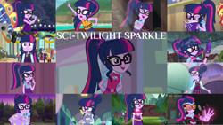 Size: 1978x1113 | Tagged: safe, derpibooru import, edit, edited screencap, editor:quoterific, screencap, applejack, fluttershy, indigo zap, masked matter-horn, rainbow dash, rarity, sci-twi, sugarcoat, sunny flare, sunset shimmer, twilight sparkle, better together, eqg summertime shorts, equestria girls, friendship games, legend of everfree, mirror magic, monday blues, movie magic, rollercoaster of friendship, spring breakdown, stressed in show, sunset's backstage pass!, the salty sails, spoiler:eqg specials, all good (song), angry, boat, book, clothes, cute, duo, duo female, female, geode of telekinesis, glasses, lifejacket, magical geodes, messy hair, microphone, notebook, open mouth, pointing, power ponies, rain, solo, swimsuit, thinking, twiabetes, umbrella